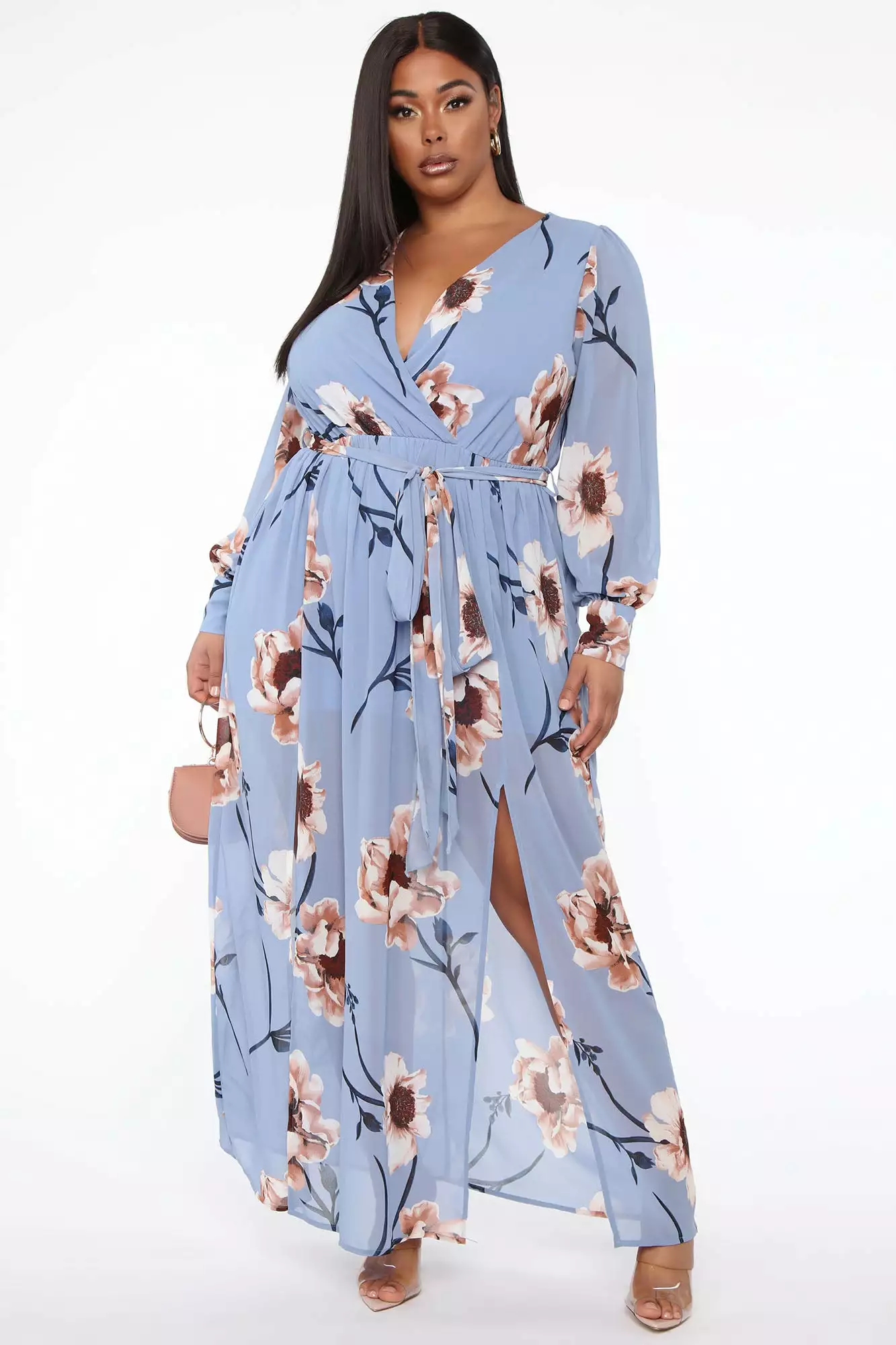 Fashion Nova Park Avenue Maxi Dress - Light Blue - Image 7