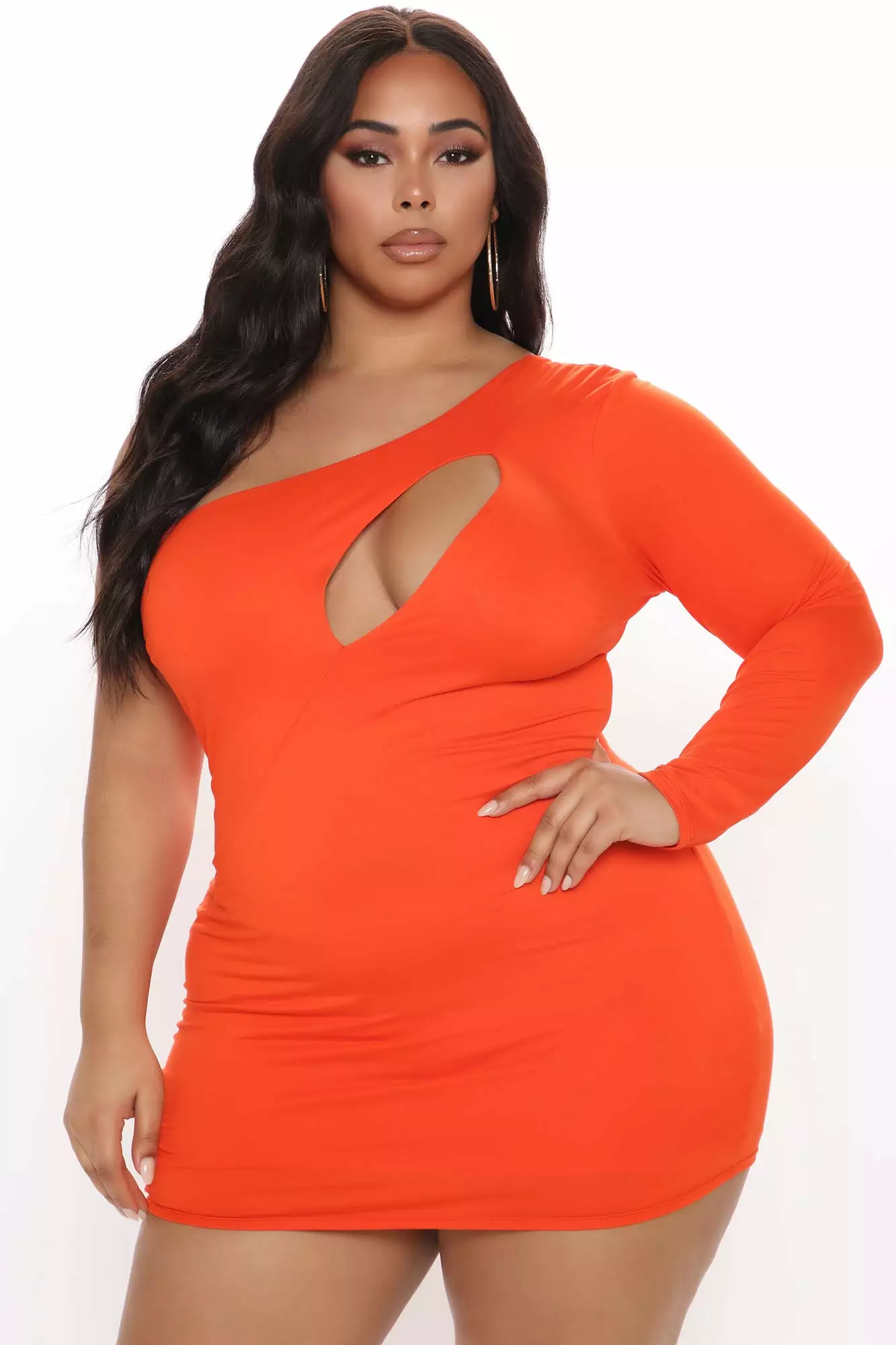 Fashion Nova Vibes On Vibes One Shoulder Dress - Orange 7 Fashion Nova Vibes On Vibes One Shoulder Dress - Orange - Image 5