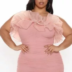 Fashion Nova Ruffle Mami Mesh Mini Dress - Mauve 12 Fashion Nova Ruffle Mami Mesh Mini Dress - Mauve -Fashion Nova Dresses Shop 01 05 21Studio3 RM ML 11 16 07 22 JD1854 Mauve 0691 PLUS NT