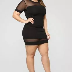 Fashion Nova Thinking Of You Dress - Black