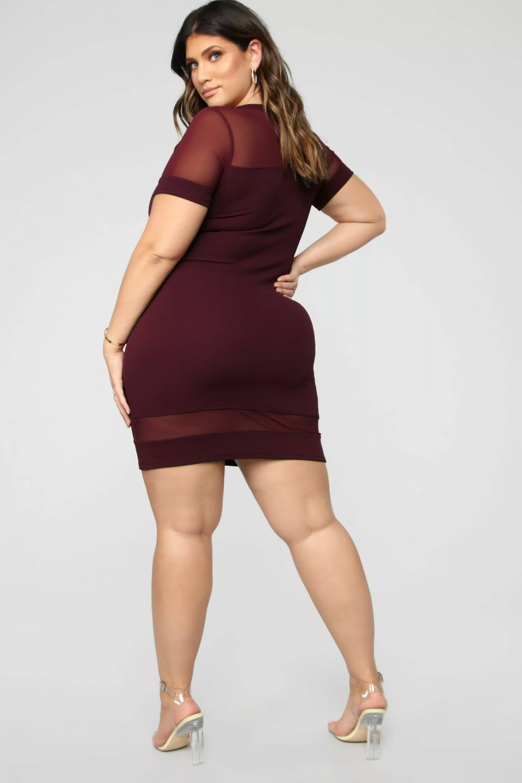 Fashion Nova Thinking Of You Dress - Merlot 6 Fashion Nova Thinking Of You Dress - Merlot - Image 4