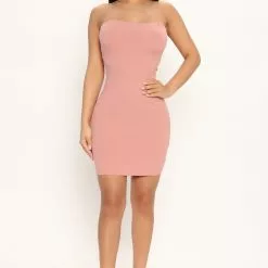 Fashion Nova Simple Necessity Mini Dress - Mauve