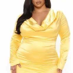 Fashion Nova Champagne Bottles Satin Mini Dress - Yellow -Fashion Nova Dresses Shop 01 13 22Studio4 ME MJ 09 46 59 8 VD7718 Yellow 0071 PLUS KS
