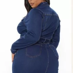 Fashion Nova Set For Life Denim Midi Dress - Dark Wash -Fashion Nova Dresses Shop 01 13 22Studio4 ME MJ 10 51 38 25 AHA44 DarkWash 0230 PLUS SG