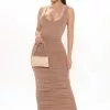 Fashion Nova Chasing Desire Ruched Midi Dress - Taupe -Fashion Nova Dresses Shop 01 15 21Studio2 SN SD 15 00 13 44 JD42165 Taupe 13794 RG
