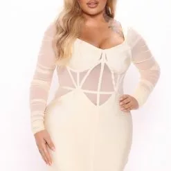 Fashion Nova Cater 2 You Bandage Mini Dress - Ivory 15 Fashion Nova Cater 2 You Bandage Mini Dress - Ivory -Fashion Nova Dresses Shop 01 19 22Studio4 RM ML 10 41 38 2 BD213FN Ivory 0623 PLUS EH