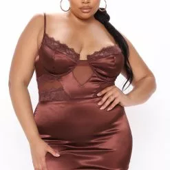 Fashion Nova Sexy And In Love Satin Mini Dress - Chestnut 18 Fashion Nova Sexy And In Love Satin Mini Dress - Chestnut -Fashion Nova Dresses Shop 01 22 21Studio3 EF TB 14 25 56 59 DH25399 Chestnut PLUS 0818 JK