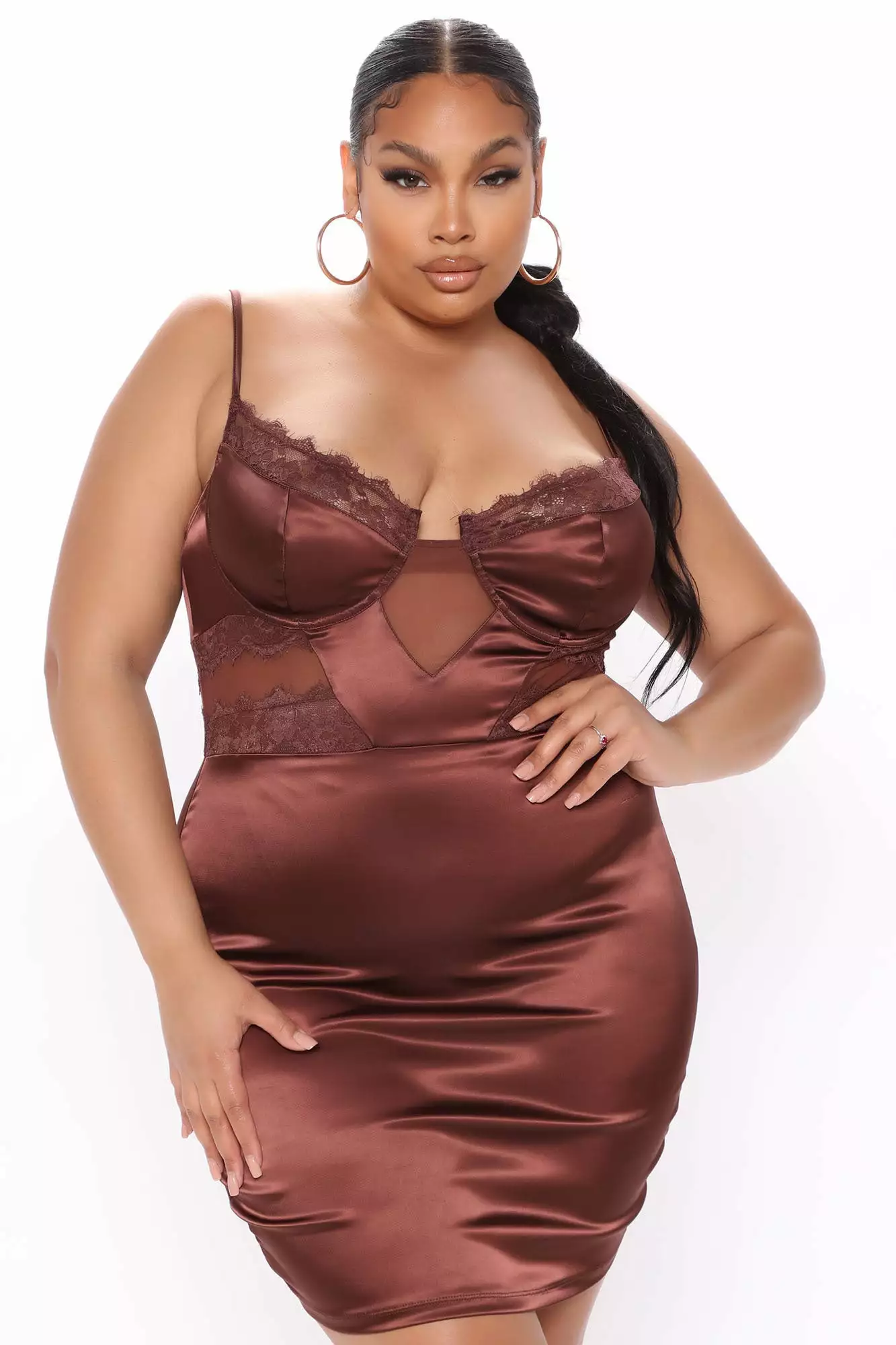 Fashion Nova Sexy And In Love Satin Mini Dress - Chestnut 10 Fashion Nova Sexy And In Love Satin Mini Dress - Chestnut - Image 8
