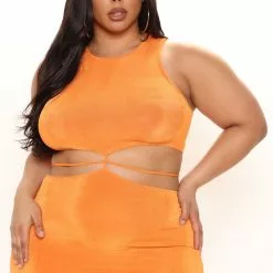 Fashion Nova Start Off Right Slinky Midi Dress - Orange -Fashion Nova Dresses Shop 01 24 22Studio2 CE MJ 11 53 07 36 JD44530 Orange 18396 PLUS EH