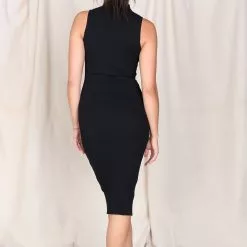 Fashion Nova Adriana Mock Neck Ribbed Midi Dress - Black -Fashion Nova Dresses Shop 01 25 21Stdio5 SN MS 14 20 0740 DI527B Black0935 JK