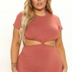 Fashion Nova Just Chilling Midi Dress - Marsala -Fashion Nova Dresses Shop 01 25 22Studio2 KJ AC14 42 38 45 JD44736A Marsala 0097 PLUS PB