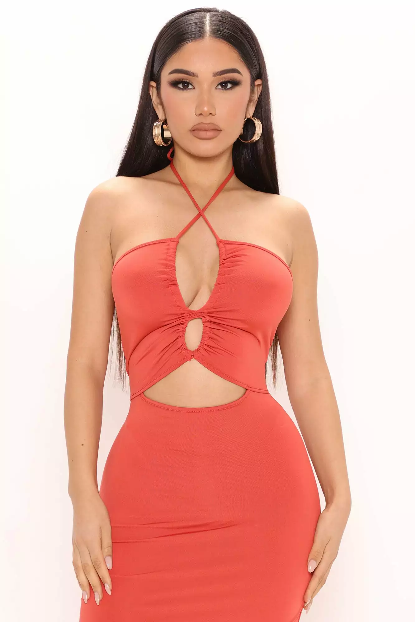 Fashion Nova Worth The Trouble Mini Dress - Rust 4 Fashion Nova Worth The Trouble Mini Dress - Rust - Image 2