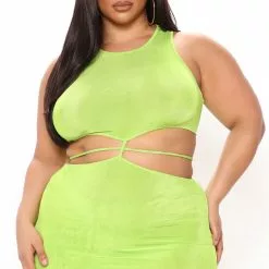 Fashion Nova Start Off Right Slinky Midi Dress - Lime -Fashion Nova Dresses Shop 01 25 22Studio4 RT MJ 11 21 42 34 JD44530 Lime 1034 PLUS KL