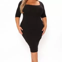 Fashion Nova A Little Bossy Midi Dress - Black 14 Fashion Nova A Little Bossy Midi Dress - Black -Fashion Nova Dresses Shop 01 27 22Studio4 RT KH 10 34 57 11 RD63619 Black 2360 PLUS EH