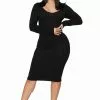 Fashion Nova For The Thrill Of It Midi Dress - Black -Fashion Nova Dresses Shop 01 28 19 Studio 3 RM 10 42 20 RD33316L Black 0720 RG JK scaled