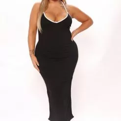 Fashion Nova Tie Me A River Ribbed Midi Dress - Black 14 Fashion Nova Tie Me A River Ribbed Midi Dress - Black -Fashion Nova Dresses Shop 01 28 22Studio4 RT AC 13 21 58 38 D10315TA2 Black 16655 PLUS KL