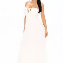 Fashion Nova Always A Beach Day Maxi Dress - White