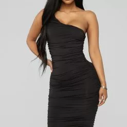 Fashion Nova Barely Know Me One Shoulder Midi Dress - Black -Fashion Nova Dresses Shop 01 30 19 Studio 2 DV 16 28 27 D1747 Black 2 AG scaled