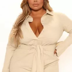 Fashion Nova Priyah Poplin Midi Dress - Taupe -Fashion Nova Dresses Shop 01 31 22Studio2 KS 13 18 03 49 D7799C Taupe 10329 PLUS PB