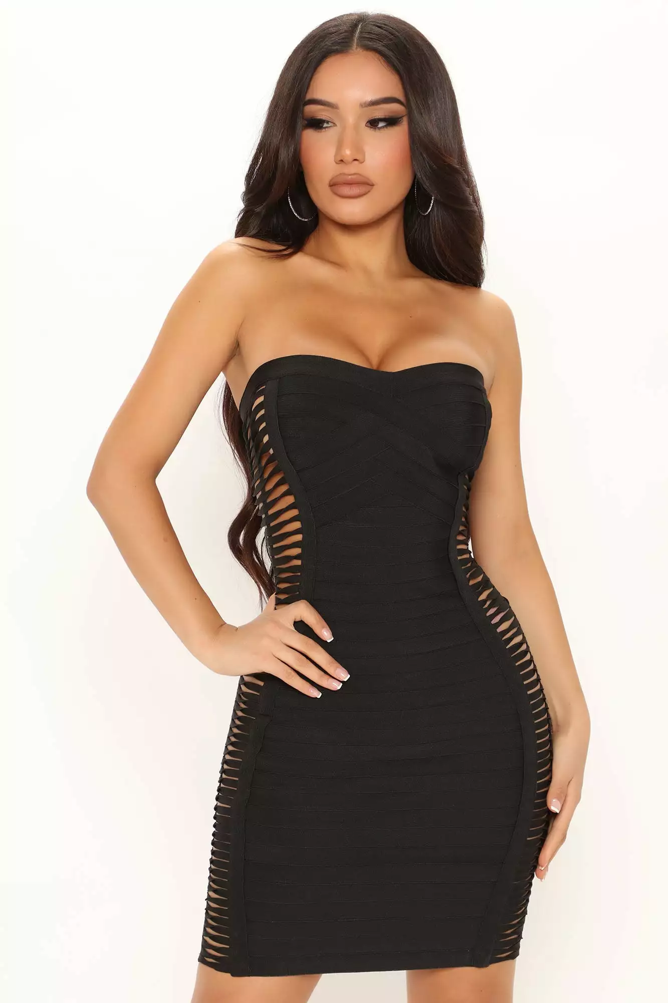 Fashion Nova Going Out Bandage Mini Dress - Black 3 Fashion Nova Going Out Bandage Mini Dress - Black