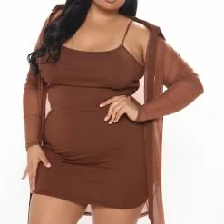 Fashion Nova You Mesh Me Mini Dress Set - Mocha -Fashion Nova Dresses Shop 02 02 21Studio2 MS TB 14 00 28 45 DGI3445 Mocha PLUS 0801 WG