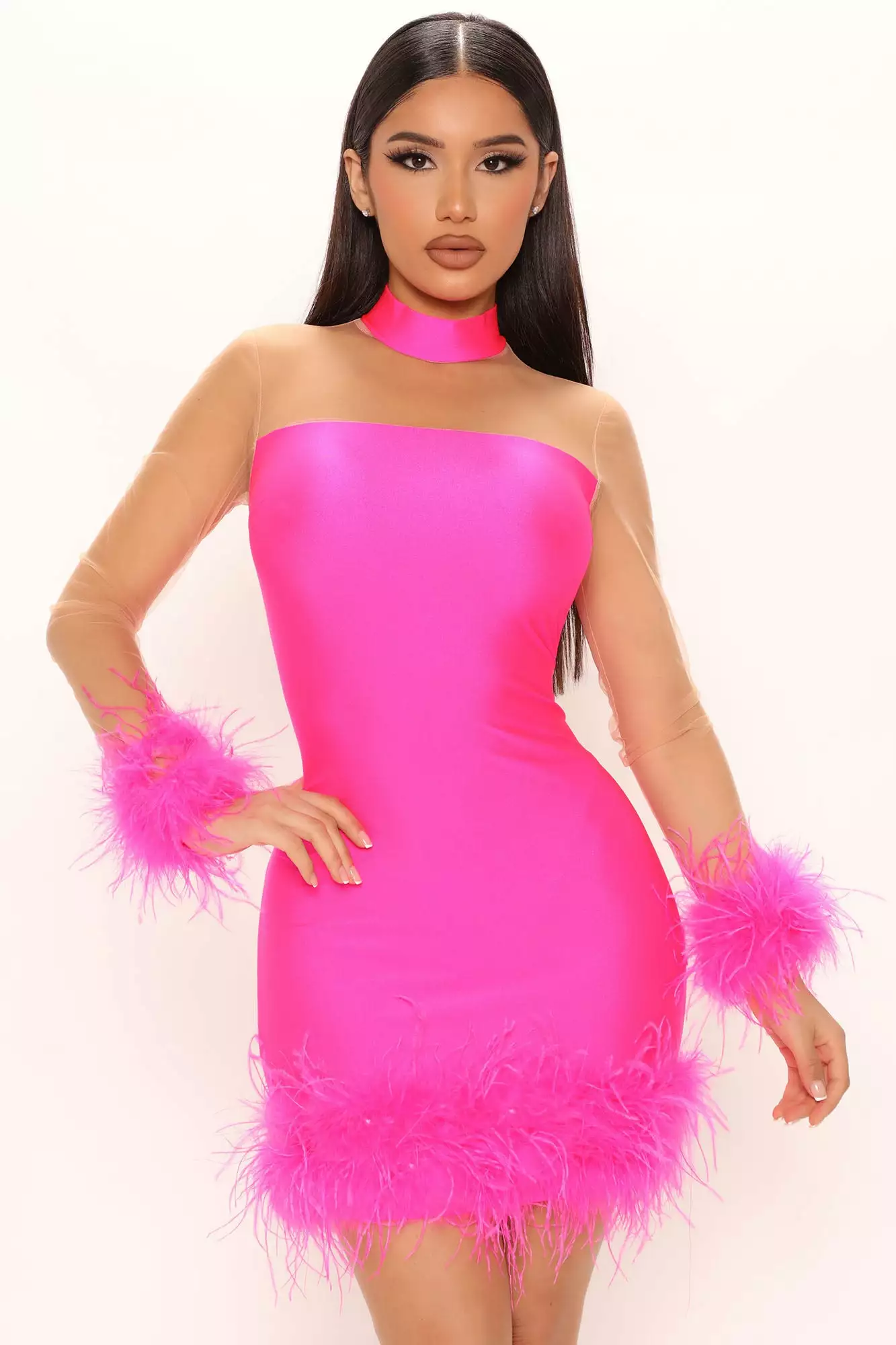 Fashion Nova Your Undivided Attention Mini Dress - Hot Pink 4 Fashion Nova Your Undivided Attention Mini Dress - Hot Pink - Image 2