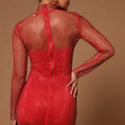 Fashion Nova Jessa Mesh Maxi Dress - Red -Fashion Nova Dresses Shop 02 03 22Studio5 SN KP 11 36 00 15 A95934 Red 0063 EH