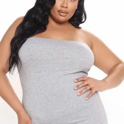 Fashion Nova Rhianna Tube Dress - Heather Grey 18 Fashion Nova Rhianna Tube Dress - Heather Grey -Fashion Nova Dresses Shop 02 04 21Studio4 DD SA 14 46 56 56 JD16295 HeatherGrey PLUS 53168 EH
