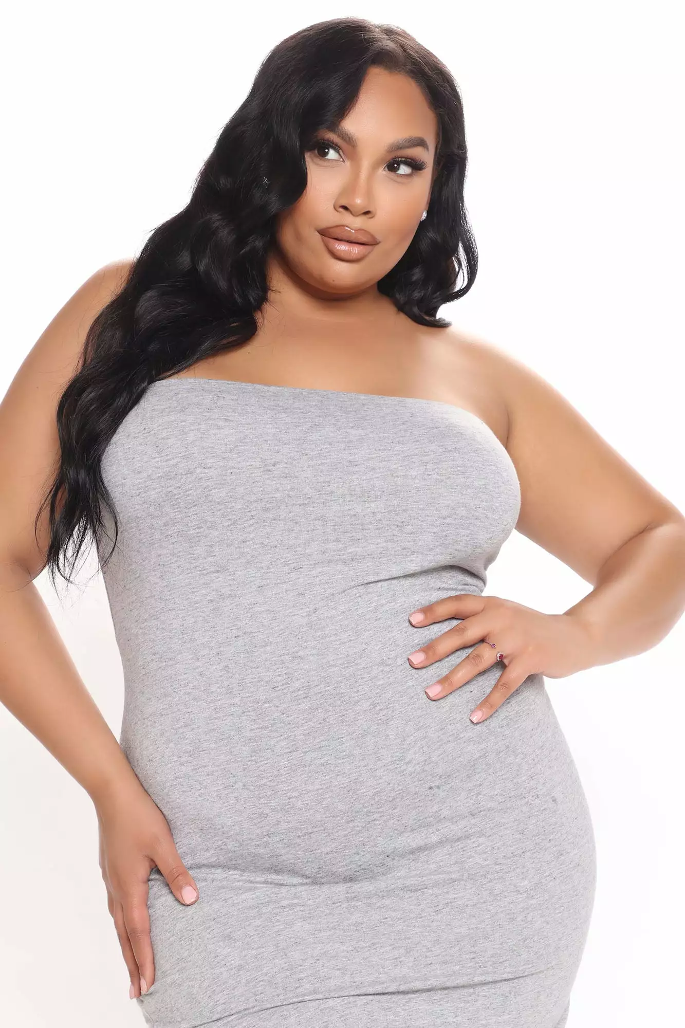 Fashion Nova Rhianna Tube Dress - Heather Grey 10 Fashion Nova Rhianna Tube Dress - Heather Grey - Image 8