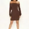Fashion Nova Alpha Off Shoulder Snatched Mini Dress - Coco