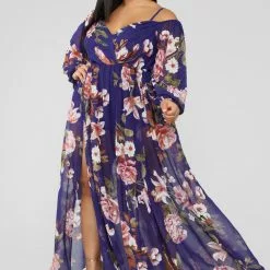 Fashion Nova A Beautiful Creation Floral Maxi Dress - Navy -Fashion Nova Dresses Shop 02 05 19 Studio 1 AB 10 02 23 1461 Navy 0271 RA scaled