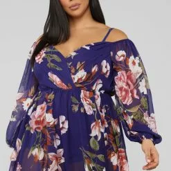Fashion Nova A Beautiful Creation Floral Maxi Dress - Navy -Fashion Nova Dresses Shop 02 05 19 Studio 1 AB 10 02 27 1461 Navy 0274 RA scaled