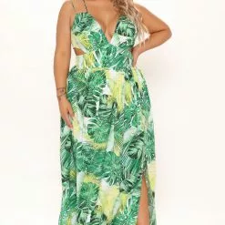 Fashion Nova Key West Tropical Maxi Dress - Green/combo 22 Fashion Nova Key West Tropical Maxi Dress - Green/combo -Fashion Nova Dresses Shop 02 07 22Studio2 RT AC 10 46 57 10 DM1915 Greencombo 0214 PLUS KL