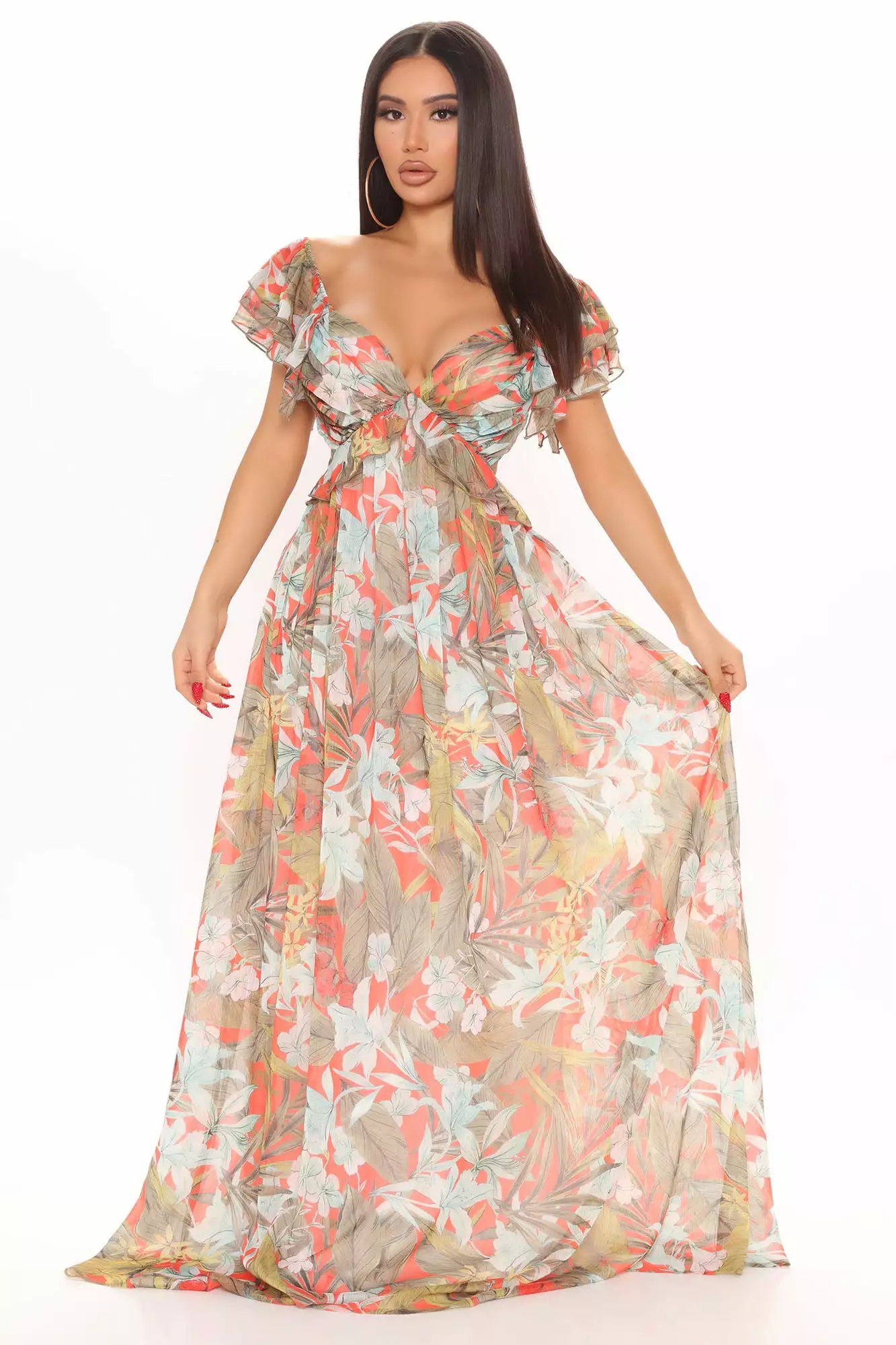 Fashion Nova Bring Me Mimosas Maxi Dress - Orange/combo 6 Fashion Nova Bring Me Mimosas Maxi Dress - Orange/combo - Image 4