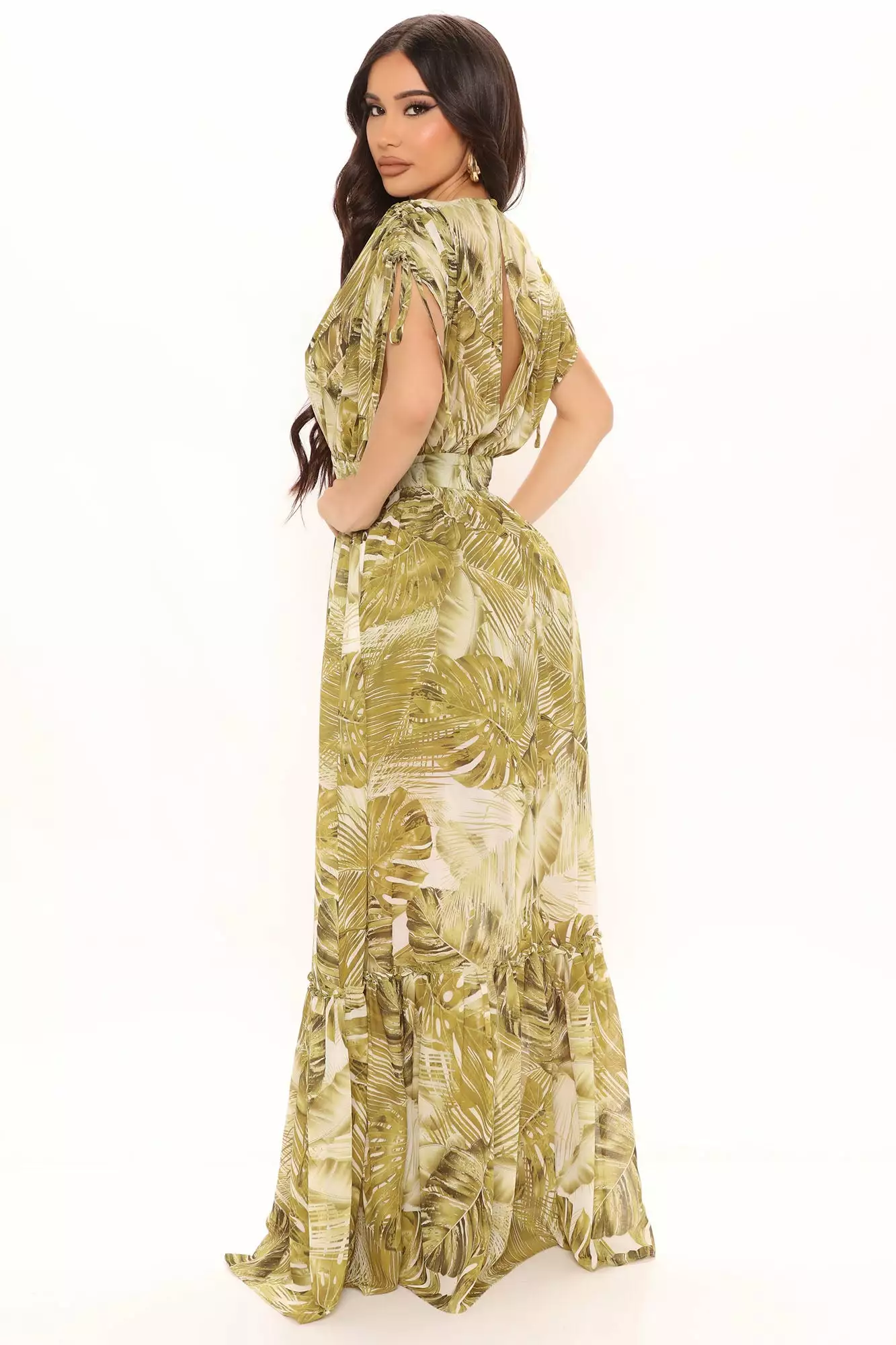 Fashion Nova Farrah Floral Maxi Dress - Olive/combo 5 Fashion Nova Farrah Floral Maxi Dress - Olive/combo - Image 3