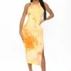 Fashion Nova Sweet Talk Tie Dye Midi Dress - Yellow/combo -Fashion Nova Dresses Shop 02 10 21Studio3 MS OD 11 35 40 30 JD43139T108 Yellowcombo 0933 EH