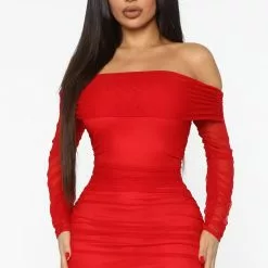 Fashion Nova Top Trend Ruched Maxi Dress - Red -Fashion Nova Dresses Shop 02 12 20 Studio 2 JP LE 11 18 56 9 D3100 Red R 62795 CROP RA