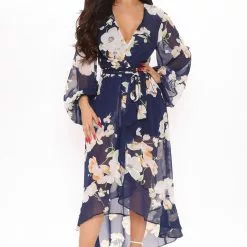 Fashion Nova Floral Fever Midi Dress - Navy/combo -Fashion Nova Dresses Shop 02 12 21Studio2 PA SD 12 30 37 21 DM1919 Navycombo 7117 NT