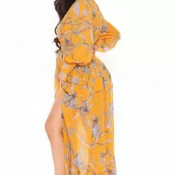 Fashion Nova Park Avenue Deluxe Maxi Dress - Mustard/combo -Fashion Nova Dresses Shop 02 12 21Studio2 PA SD 15 36 28 49 MS1082 Mustardcombo 7585 RG