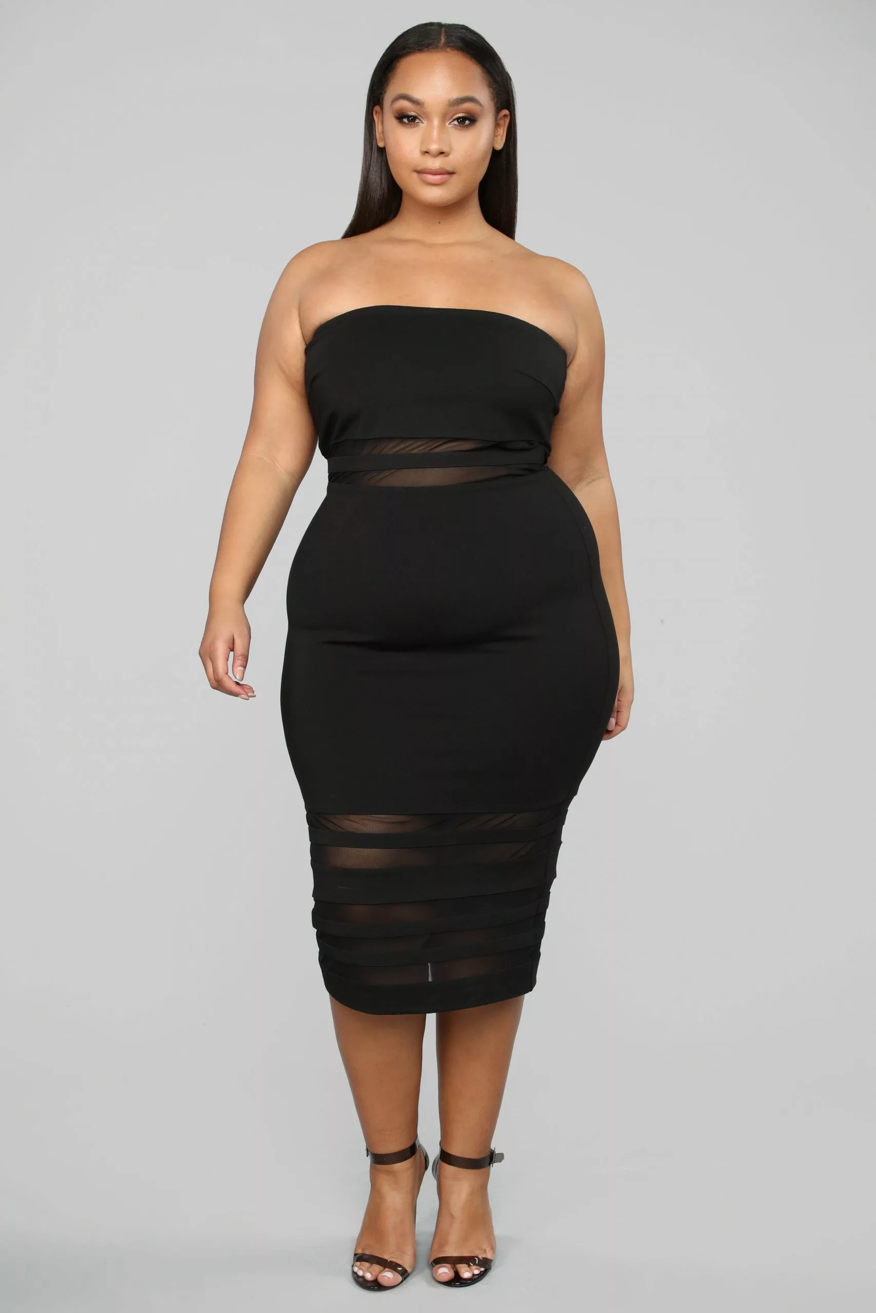 Fashion Nova A Little Meshed Up Midi Dress - Black 7 Fashion Nova A Little Meshed Up Midi Dress - Black - Image 5