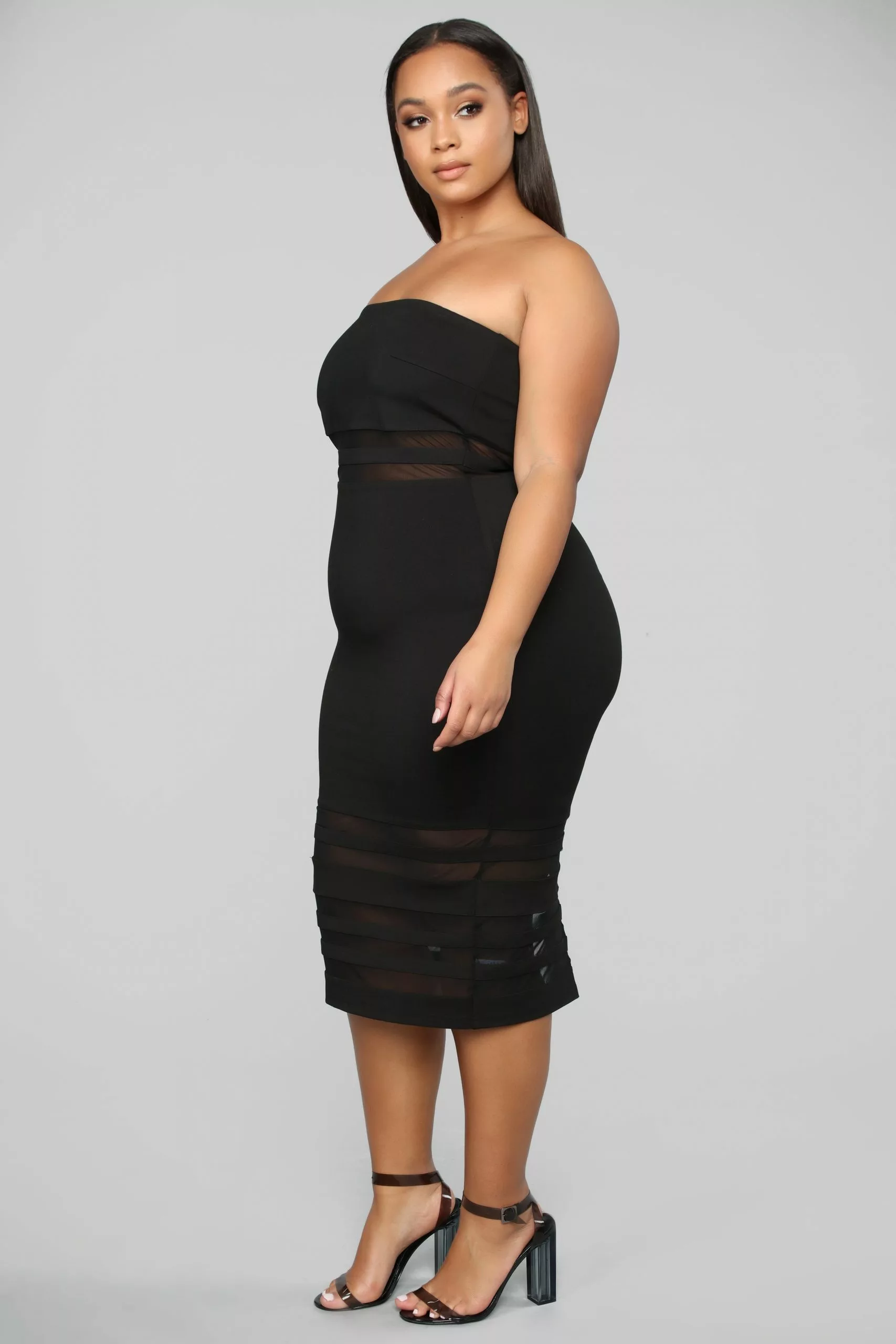 Fashion Nova A Little Meshed Up Midi Dress - Black 9 Fashion Nova A Little Meshed Up Midi Dress - Black - Image 7
