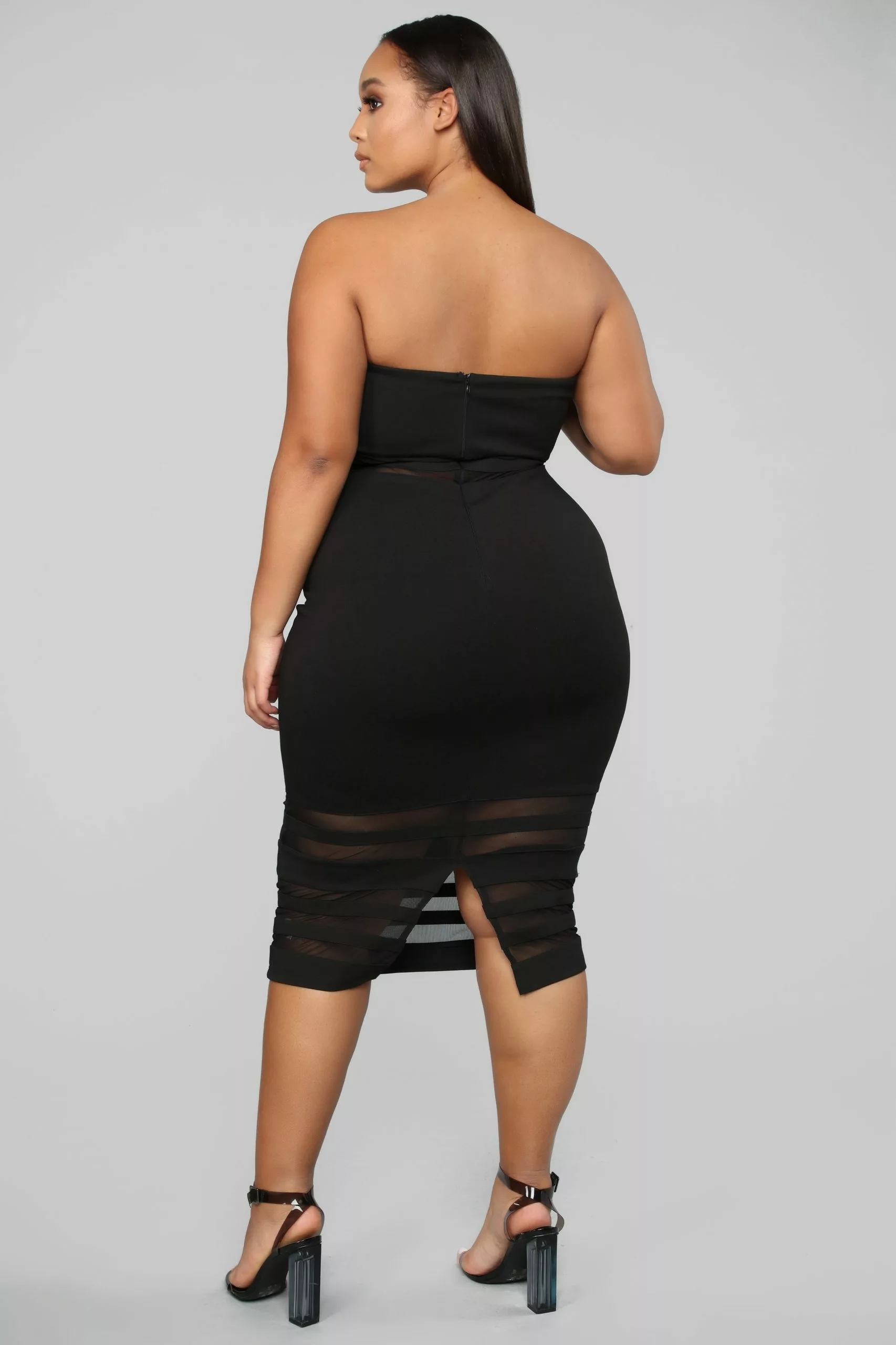 Fashion Nova A Little Meshed Up Midi Dress - Black 10 Fashion Nova A Little Meshed Up Midi Dress - Black - Image 8
