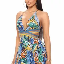Fashion Nova Lanai Sleeveless Maxi Dress - Blue/combo -Fashion Nova Dresses Shop 02 14 22Studio4 SN ON 14 58 19 39 DM1877 Bluecombo 2943 KS