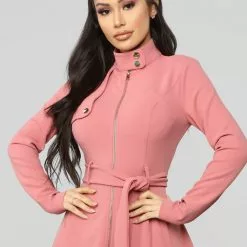 Fashion Nova Feeling Fancy Collar Jacket - Mauve