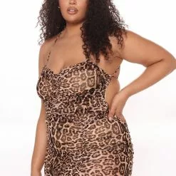 Fashion Nova Panthera Mesh Maxi Dress - Leopard -Fashion Nova Dresses Shop 02 15 21Studio2 PA RL 11 21 48 13 LD6449 Leopard P 7865 PLUS EH