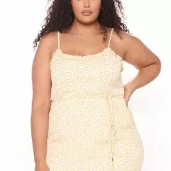 Fashion Nova Eden Floral Mini Dress - Yellow/combo -Fashion Nova Dresses Shop 02 15 21Studio2 PA RL 13 13 39 28 D4511 Yellowcombo 8238 PLUS NT