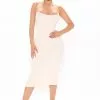 Fashion Nova Bouncing Back Midi Dress - Cream