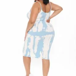 Fashion Nova Not Phased Tie Dye Midi Dress - Light Blue -Fashion Nova Dresses Shop 02 16 21Studio4 MS 15 20 45 70 AD2710FN LightBluer 53563 PLUS RG
