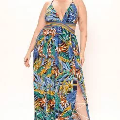 Fashion Nova Lanai Sleeveless Maxi Dress - Blue/combo -Fashion Nova Dresses Shop 02 16 22Studio1 RT AC 09 47 56 7 DM1877 Bluecombo 1026 PLUS KL