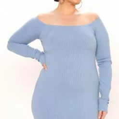 Fashion Nova Alpha Off Shoulder Snatched Mini Dress - Light Blue -Fashion Nova Dresses Shop 02 16 22Studio1 RT AC 10 10 30 14 D14356 LightBlue 1090 PLUS KL